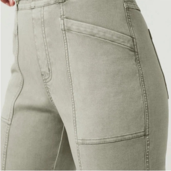 SPANX Medium Tall Pants Stretch Twill Straight Leg Pant in Olive Oil green NWT - Picture 5 of 11